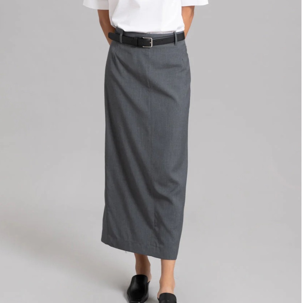 The Frankie Shop Gray Midi Skirt